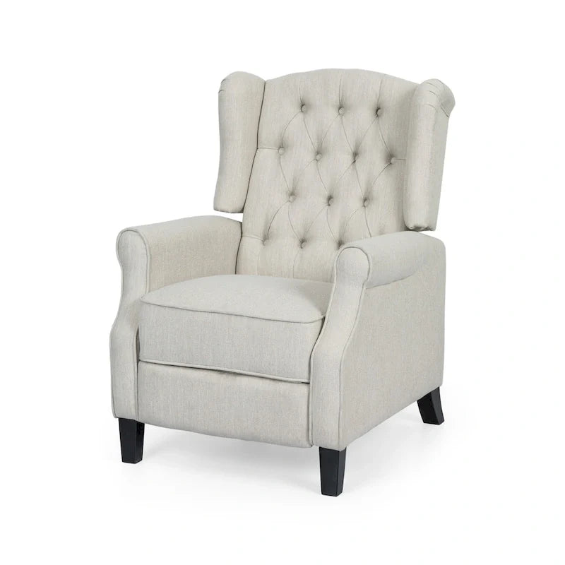 Push Back Recliner with Wingback, Modern and Cozy Recliner Chair