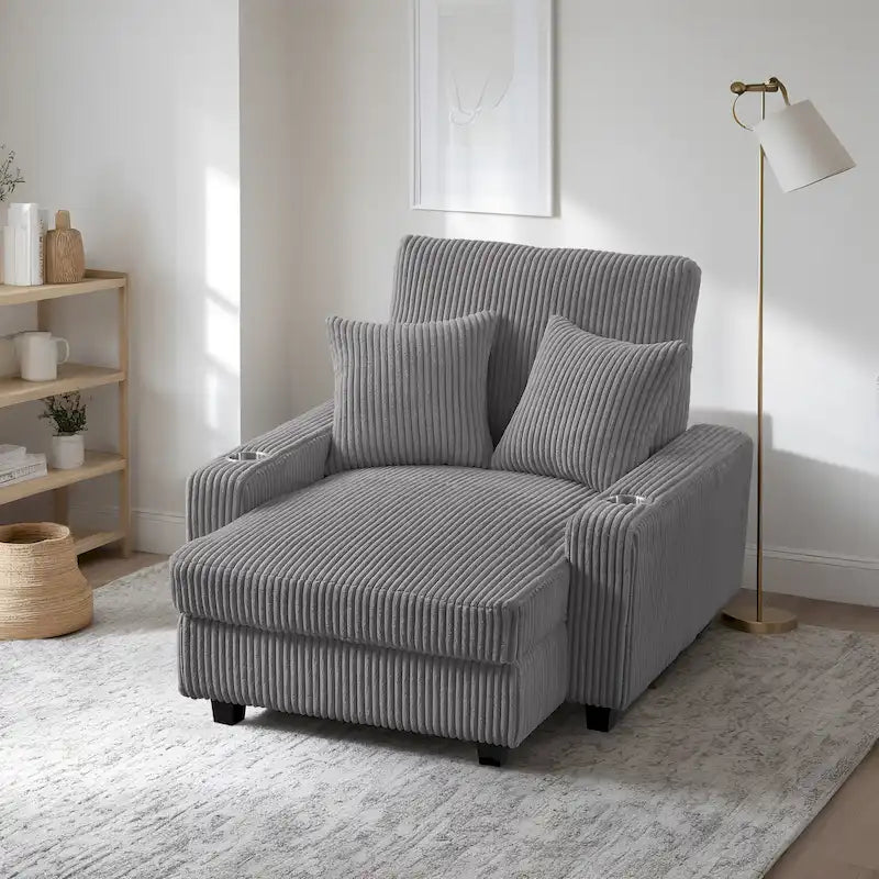 Chaise longue imbottita con schienale regolabile