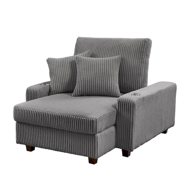 Chaise longue imbottita con schienale regolabile