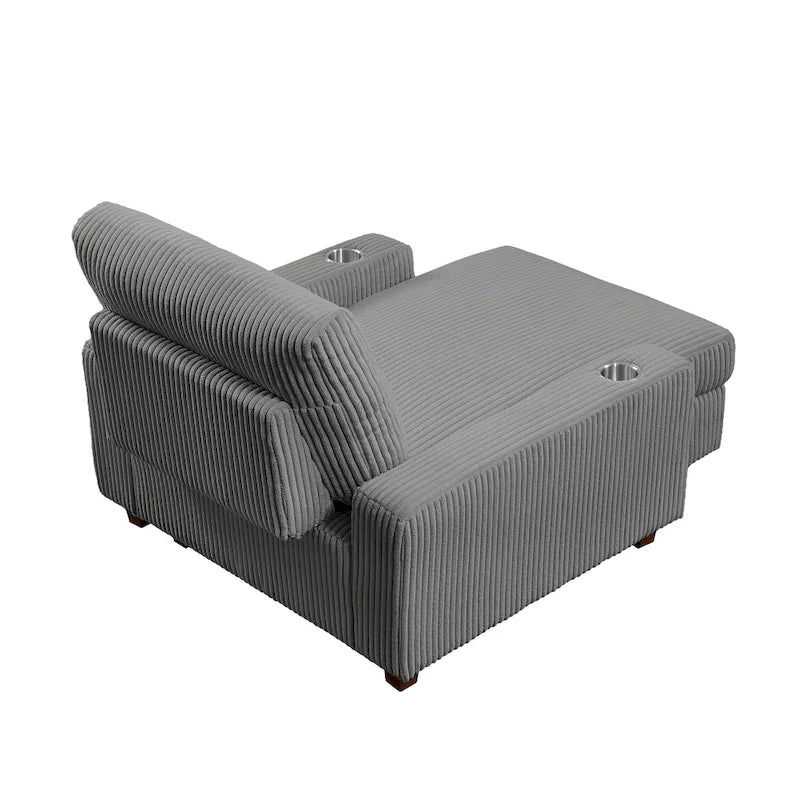 Chaise longue imbottita con schienale regolabile