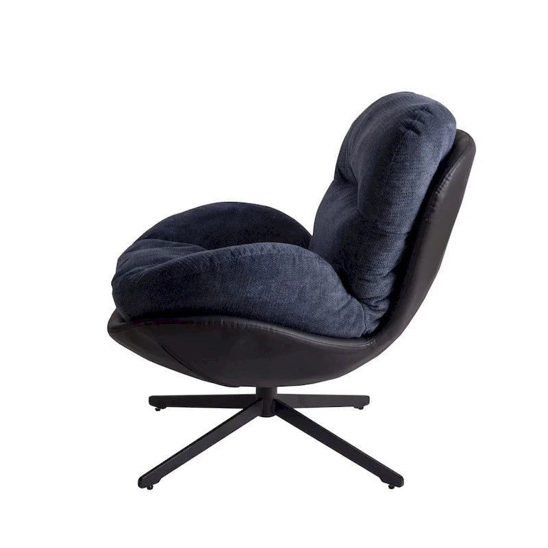 Modern Chenille 360 Swivel Office Chair with Metal Base Frame