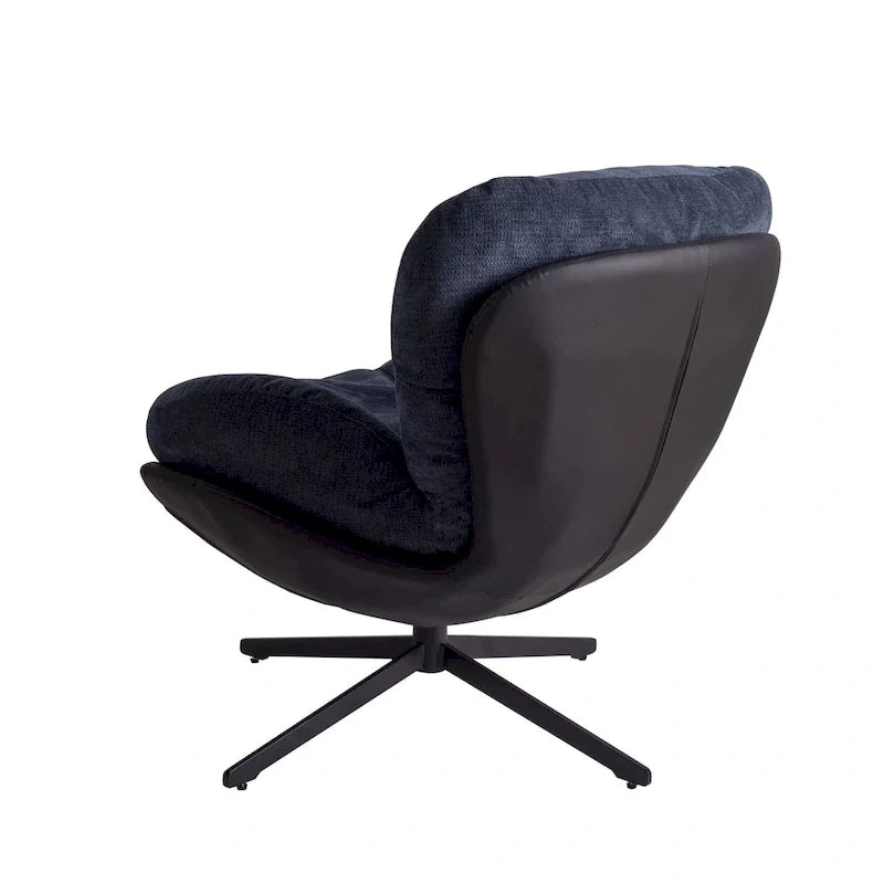 Modern Chenille 360 Swivel Office Chair with Metal Base Frame