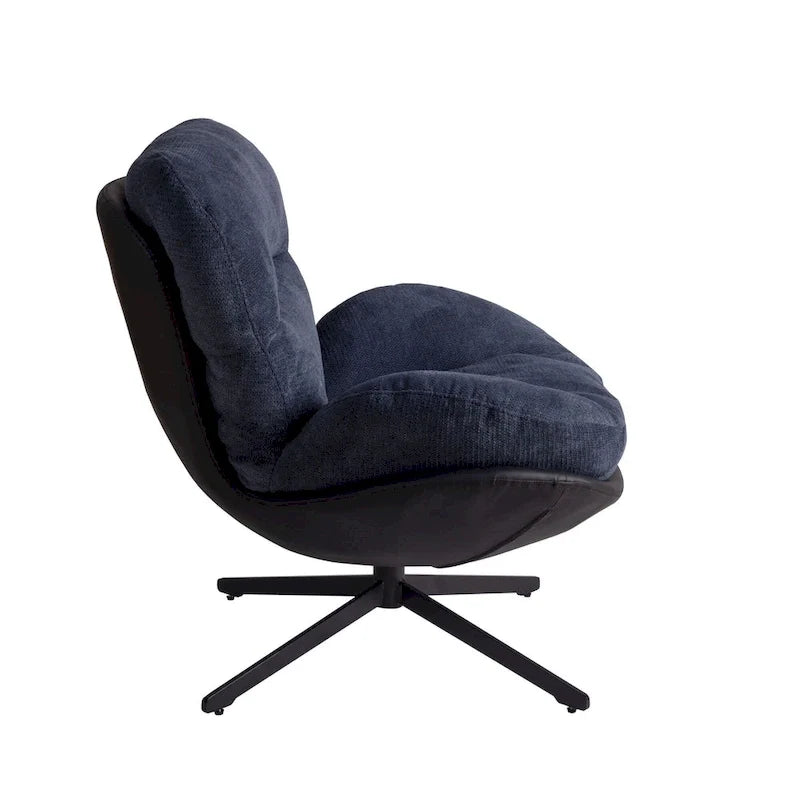 Modern Chenille 360 Swivel Office Chair with Metal Base Frame