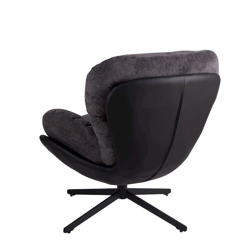 Modern Chenille 360 Swivel Office Chair with Metal Base Frame