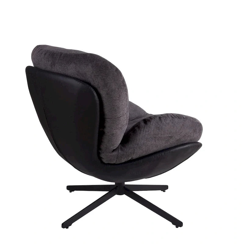 Modern Chenille 360 Swivel Office Chair with Metal Base Frame