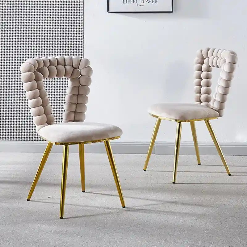 Accent Chairs with Iron Legs (Set of 2)