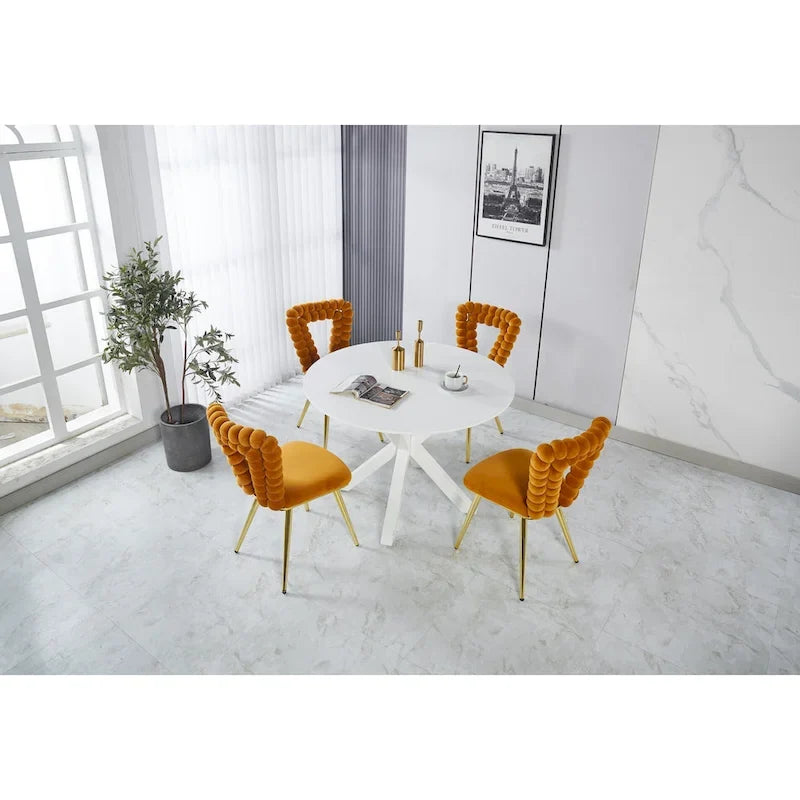 Accent Chairs with Iron Legs (Set of 2)