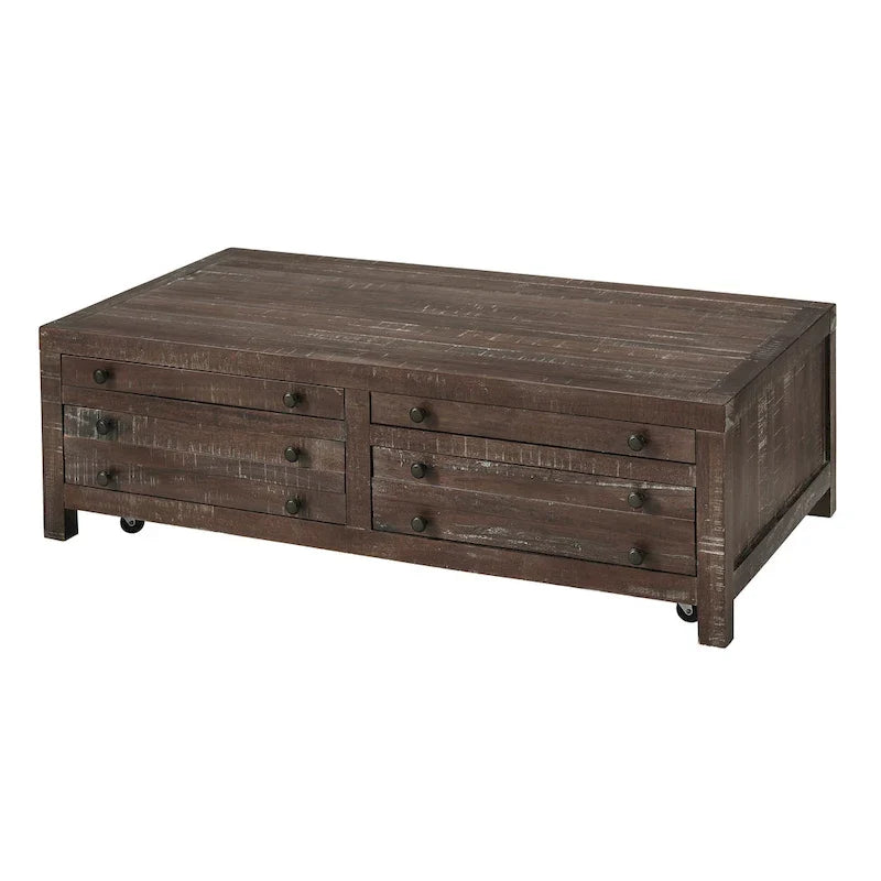 Solid Wood Castered Coffee Table in Java