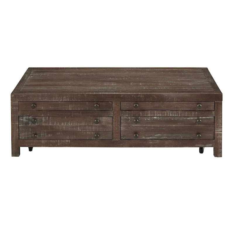 Solid Wood Castered Coffee Table in Java