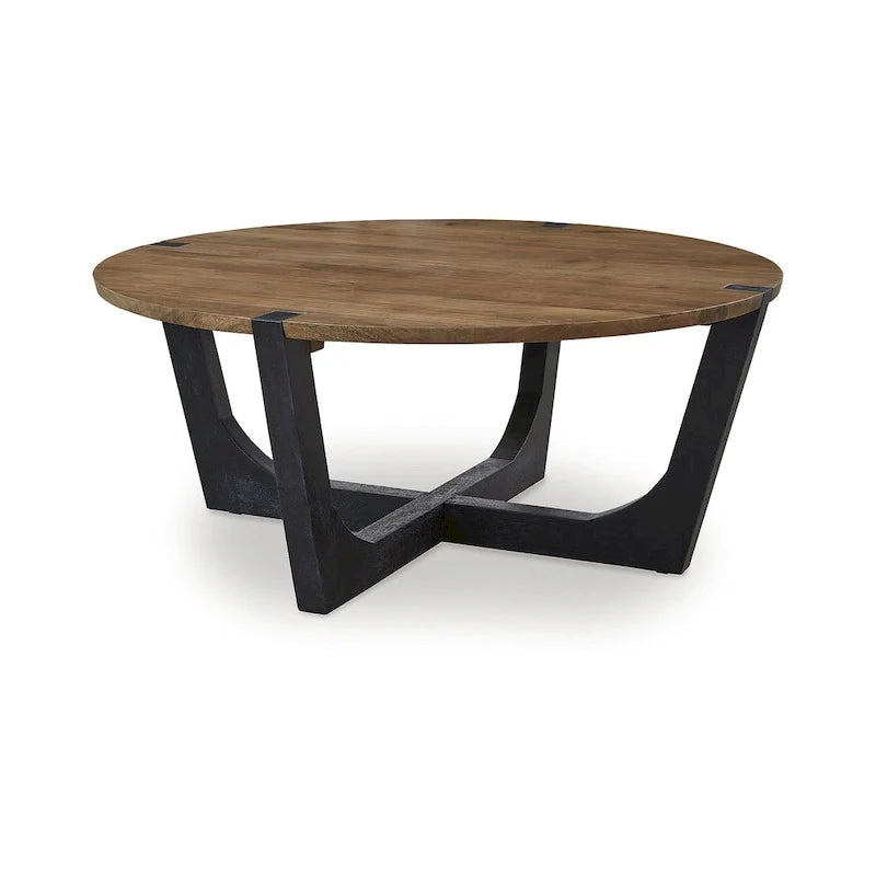 Tavolino da salotto marrone/nero - 44W x 44D x 19H