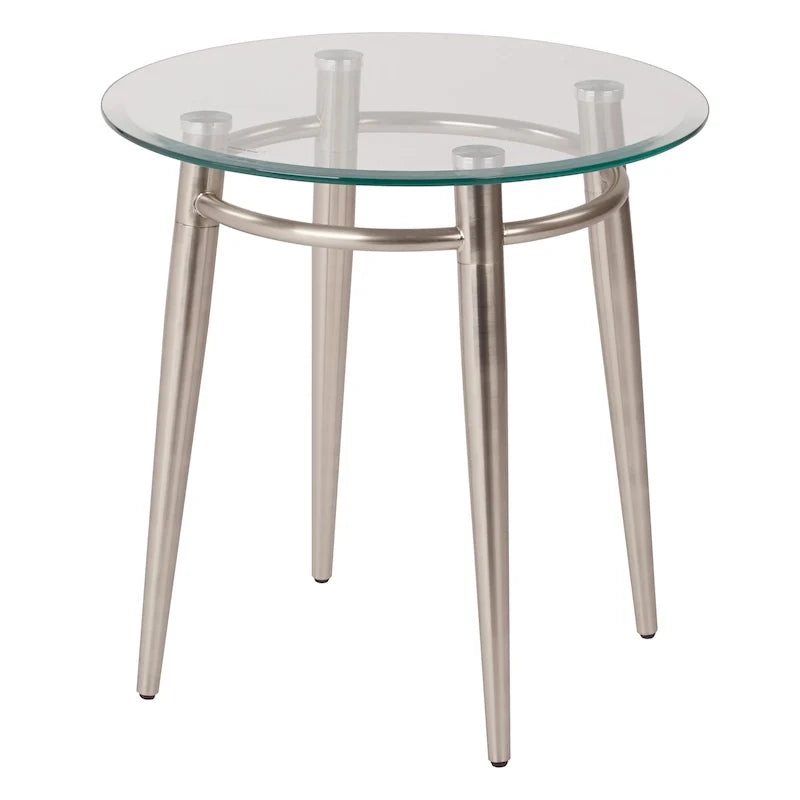 Medieval Style Round Glass Side Table