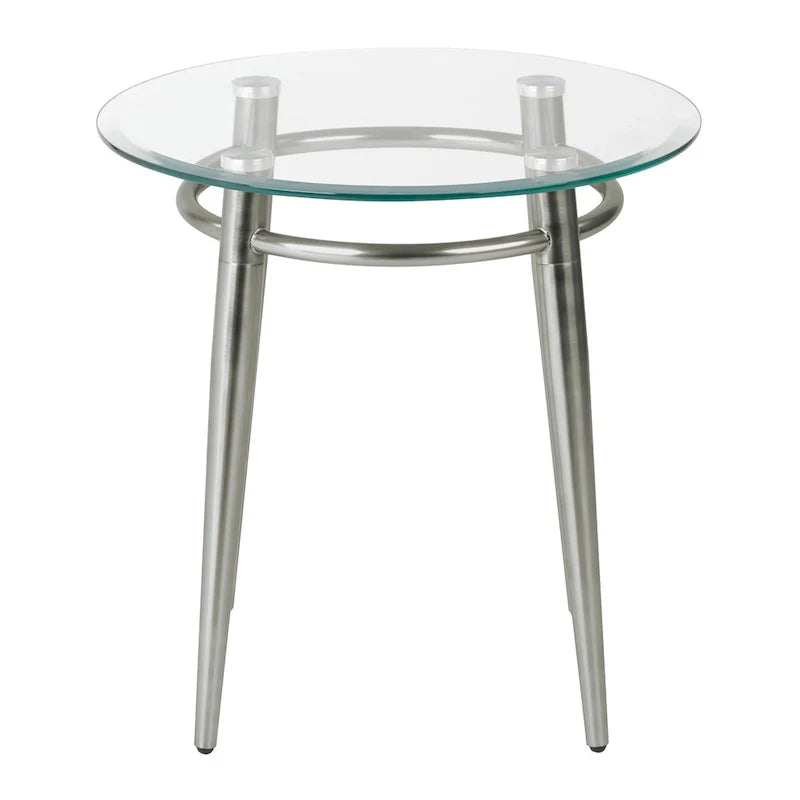 Medieval Style Round Glass Side Table