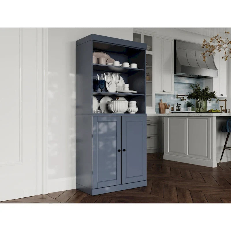 Solid Wood 32-Inch Two-Door Kitchen Storage Cabinet