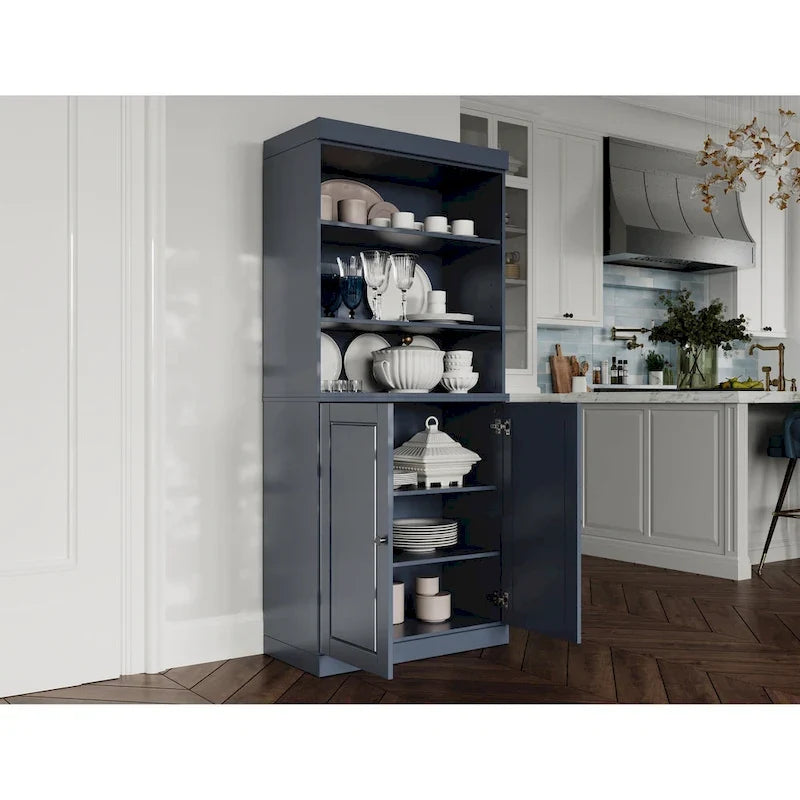 Solid Wood 32-Inch Two-Door Kitchen Storage Cabinet