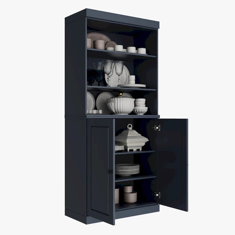 Solid Wood 32-Inch Two-Door Kitchen Storage Cabinet