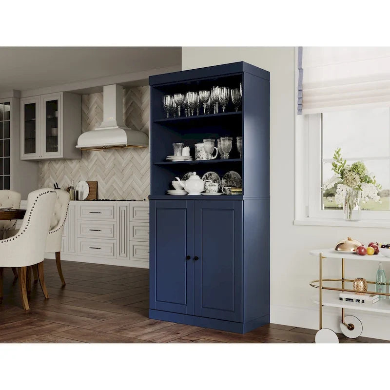 Solid Wood 32-Inch Two-Door Kitchen Storage Cabinet