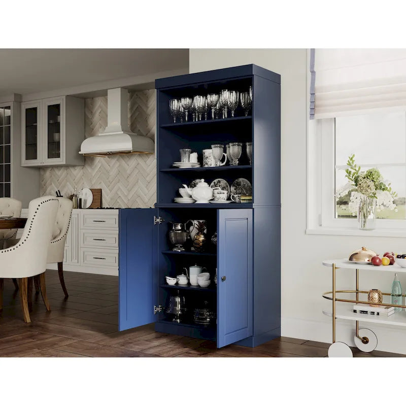 Solid Wood 32-Inch Two-Door Kitchen Storage Cabinet