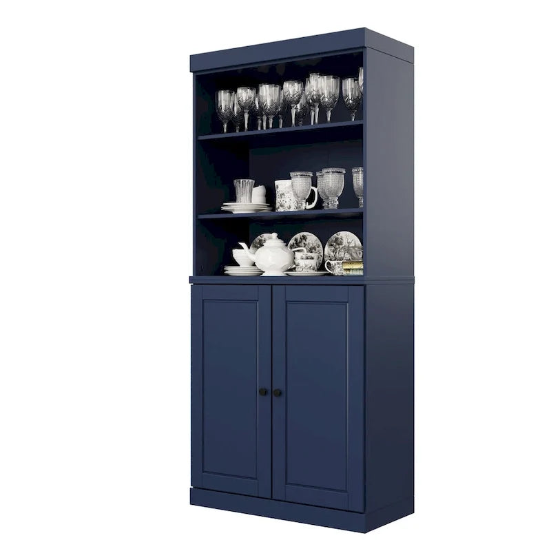 Solid Wood 32-Inch Two-Door Kitchen Storage Cabinet