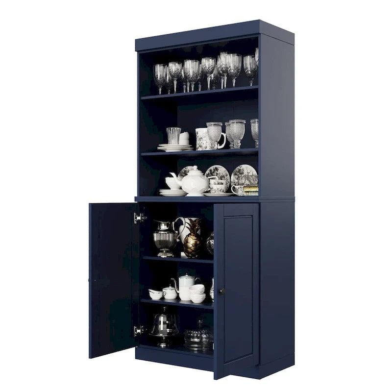 Solid Wood 32-Inch Two-Door Kitchen Storage Cabinet