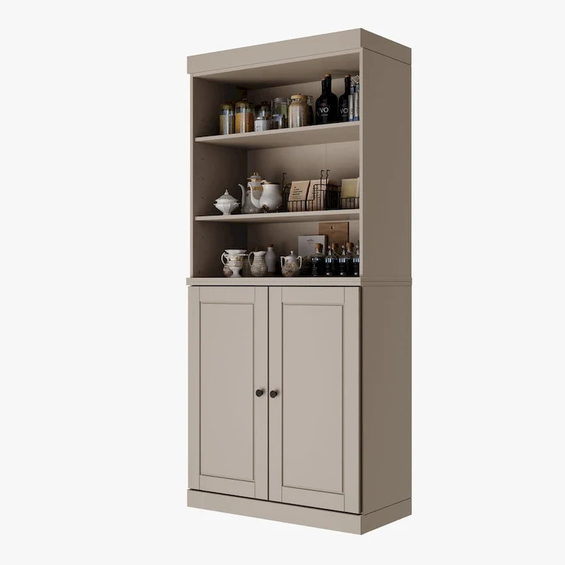 Solid Wood 32-Inch Two-Door Kitchen Storage Cabinet