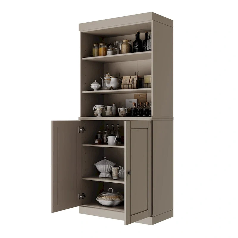 Solid Wood 32-Inch Two-Door Kitchen Storage Cabinet