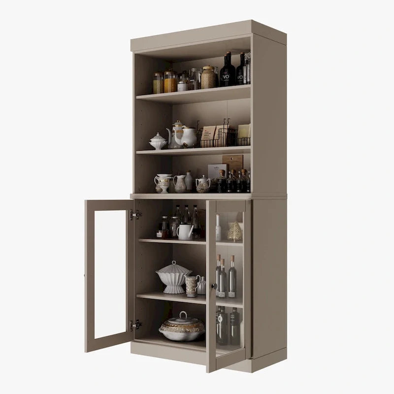 Solid Wood 32-Inch Two-Door Kitchen Storage Cabinet