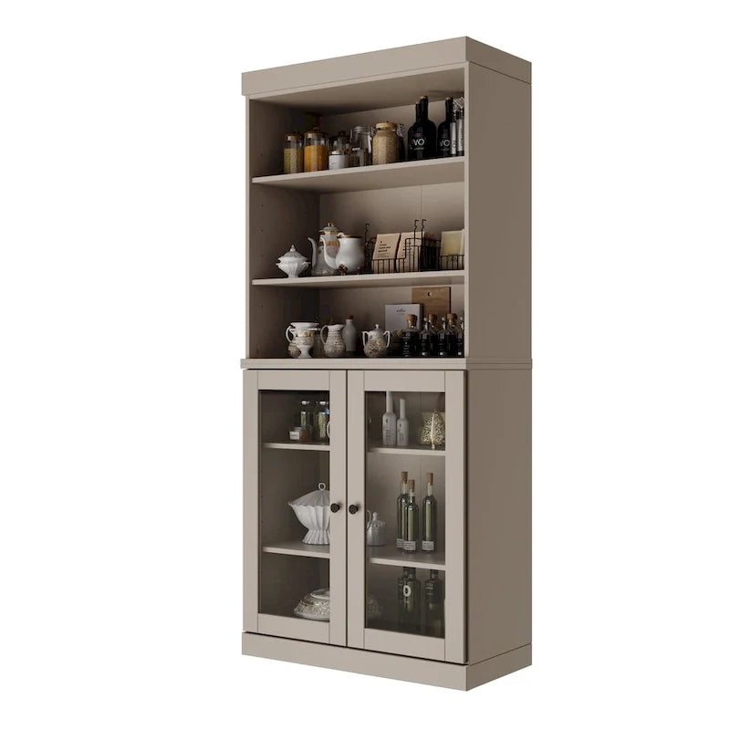 Solid Wood 32-Inch Two-Door Kitchen Storage Cabinet