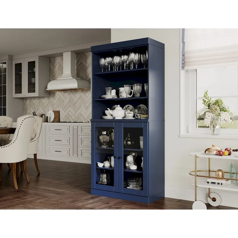 Solid Wood 32-Inch Two-Door Kitchen Storage Cabinet
