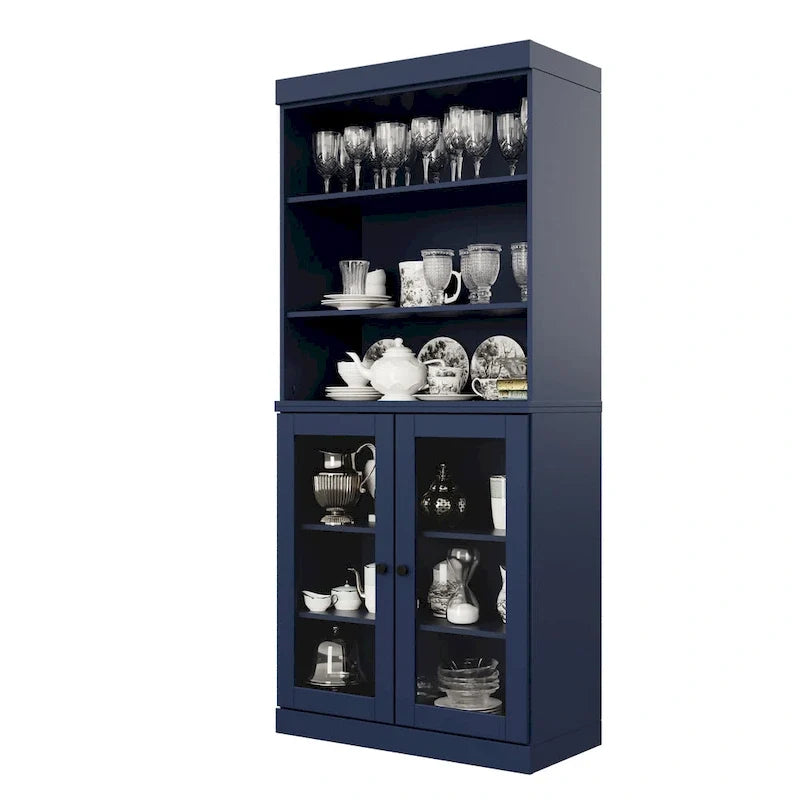Solid Wood 32-Inch Two-Door Kitchen Storage Cabinet