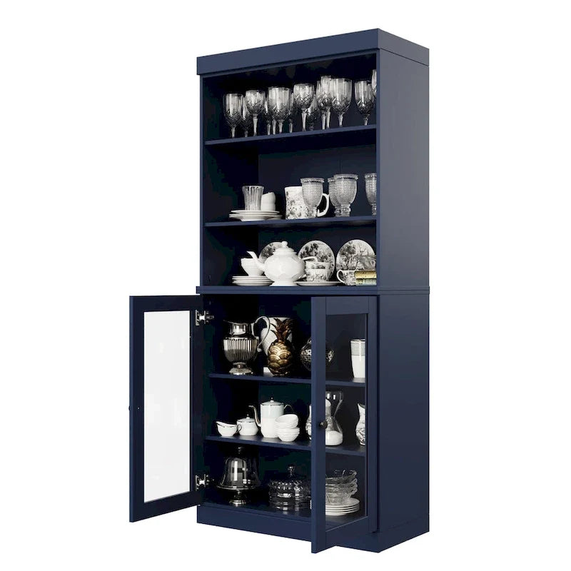 Solid Wood 32-Inch Two-Door Kitchen Storage Cabinet