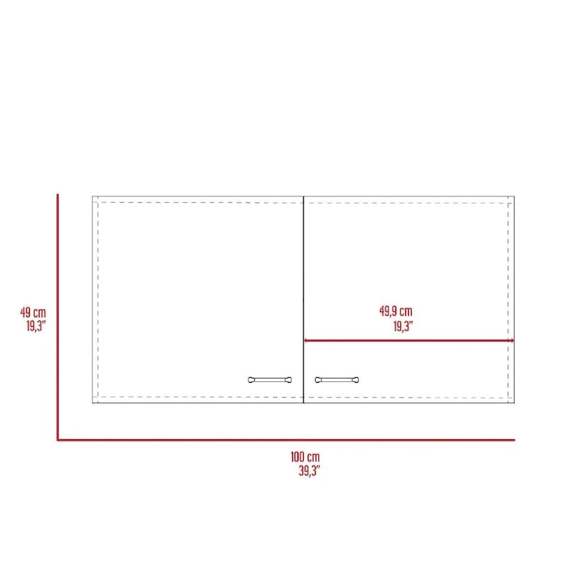 Double Door Wall-Mounted Storage Cabinet