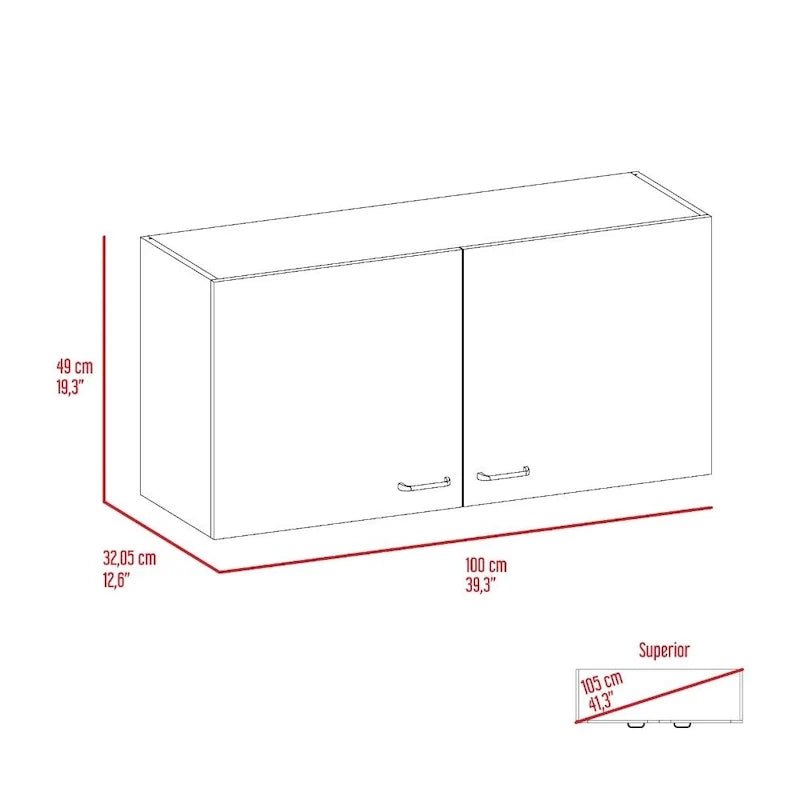 Double Door Wall-Mounted Storage Cabinet