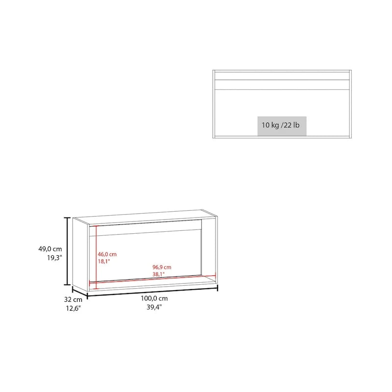 Double Door Wall-Mounted Storage Cabinet