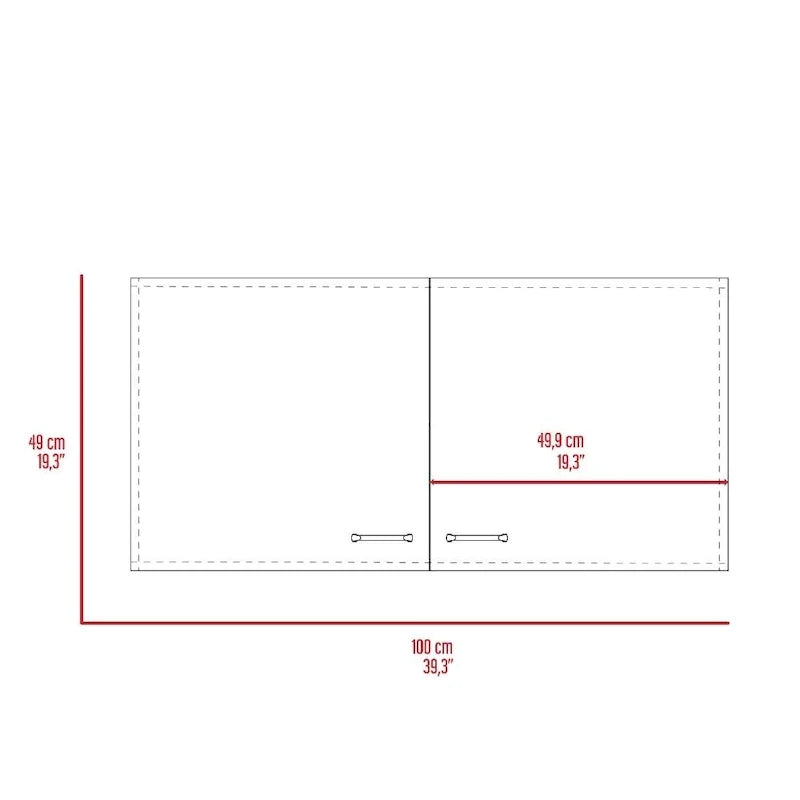 Double Door Wall-Mounted Storage Cabinet