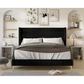 Letto imbottito con piattaforma