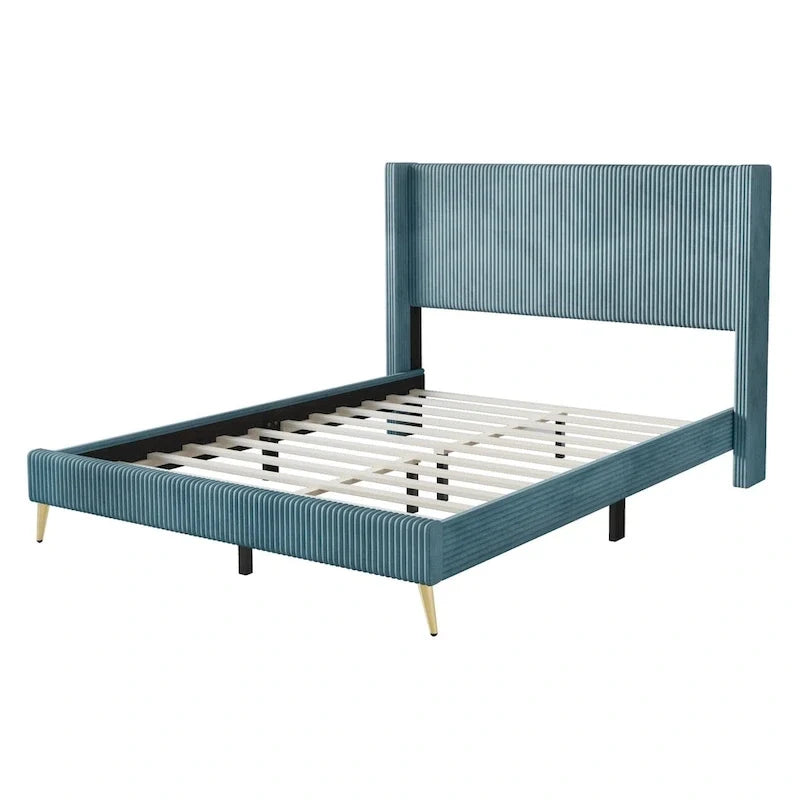 Letto imbottito con piattaforma