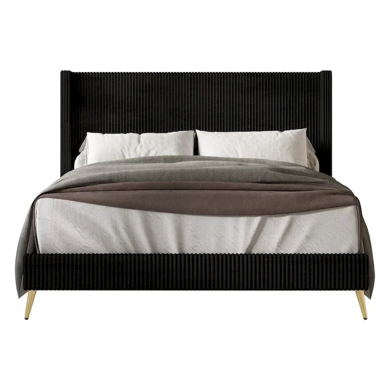 Letto imbottito con piattaforma