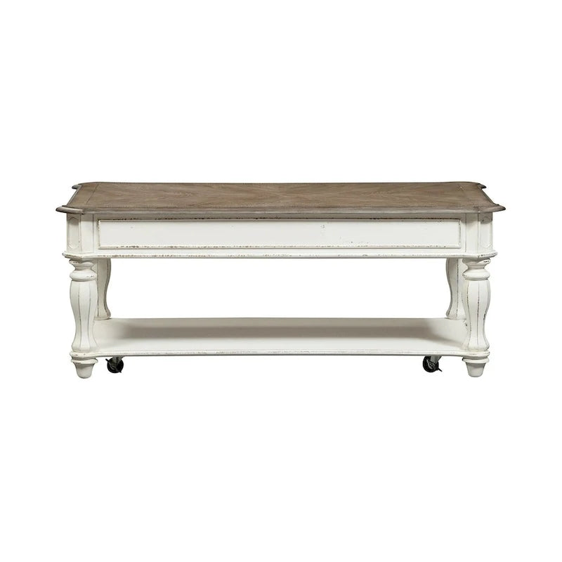 Antique White Lift Top Cocktail Table