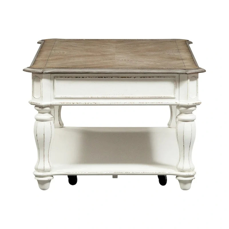 Antique White Lift Top Cocktail Table