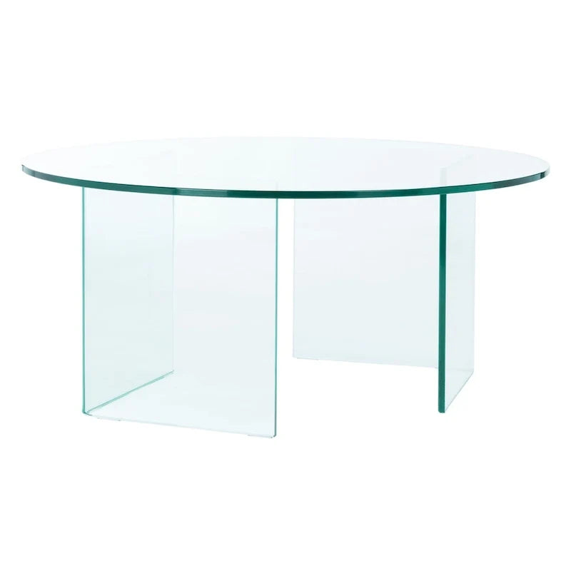Tavolino da caffè in vetro temperato - 35" W x 35" D x 16" H