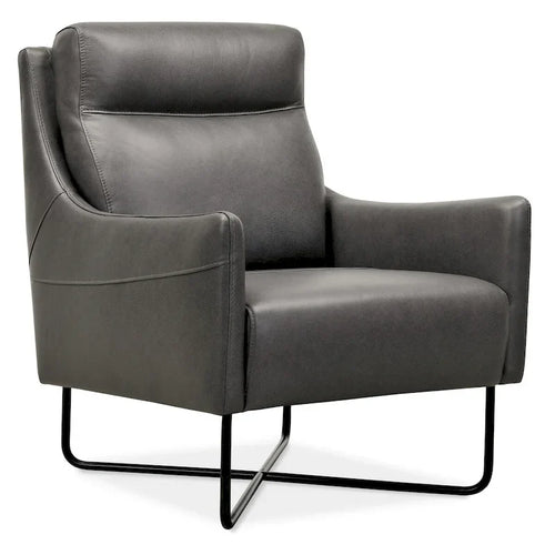 Hooker Furniture Efron 28 Wide Contemporary Semi-Aniline Leather