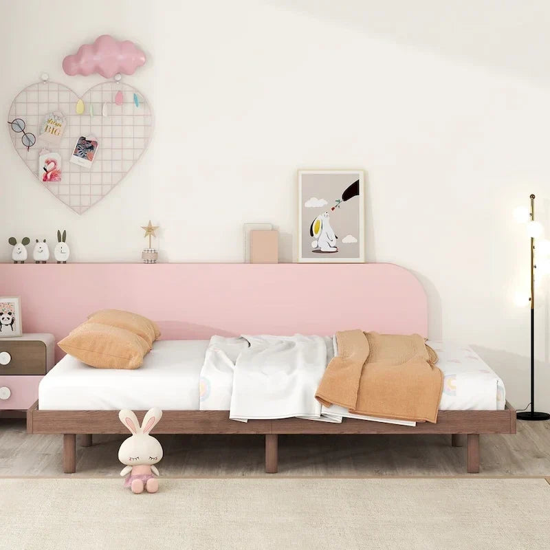 Struttura moderna per letto matrimoniale a piattaforma sospesa