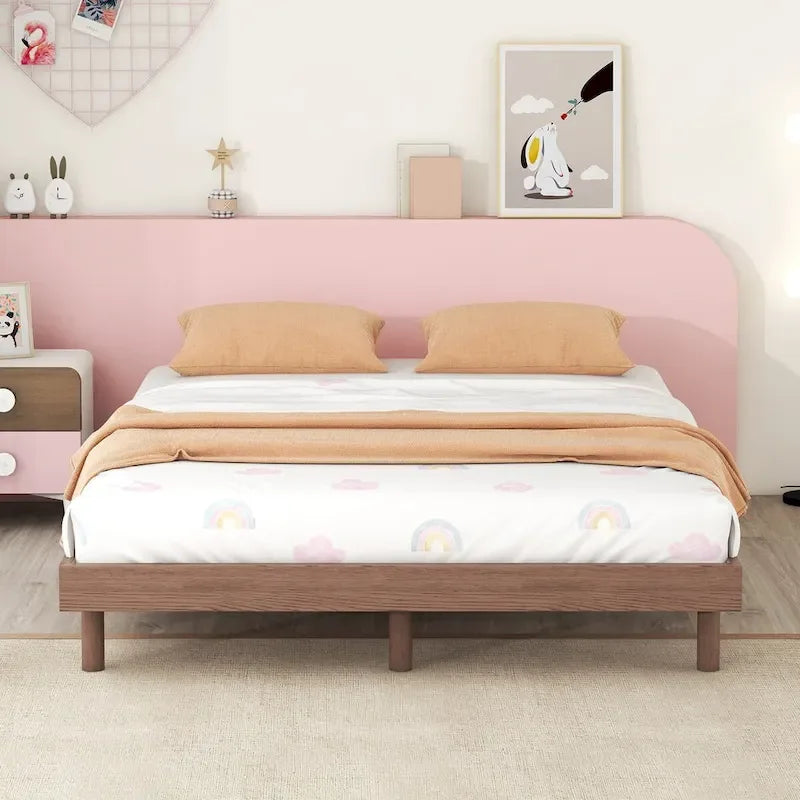 Struttura moderna per letto matrimoniale a piattaforma sospesa