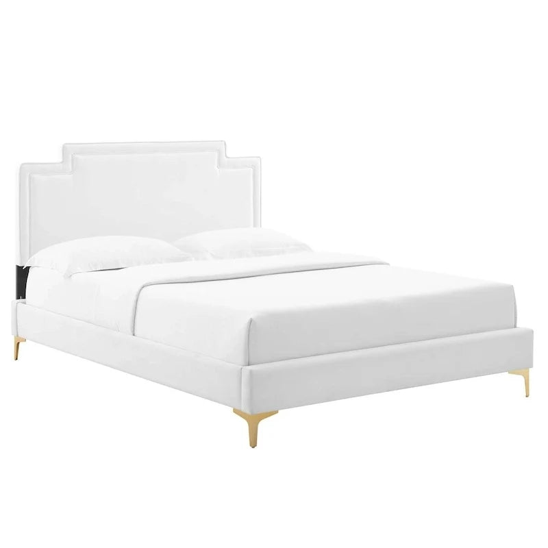 Letto king size in velluto