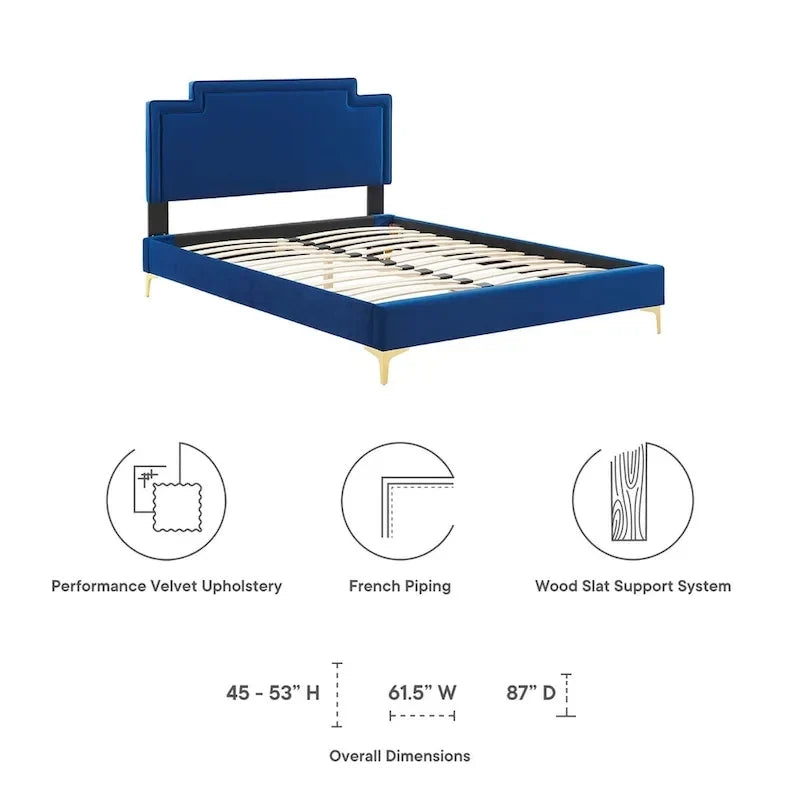 Velvet King Bed