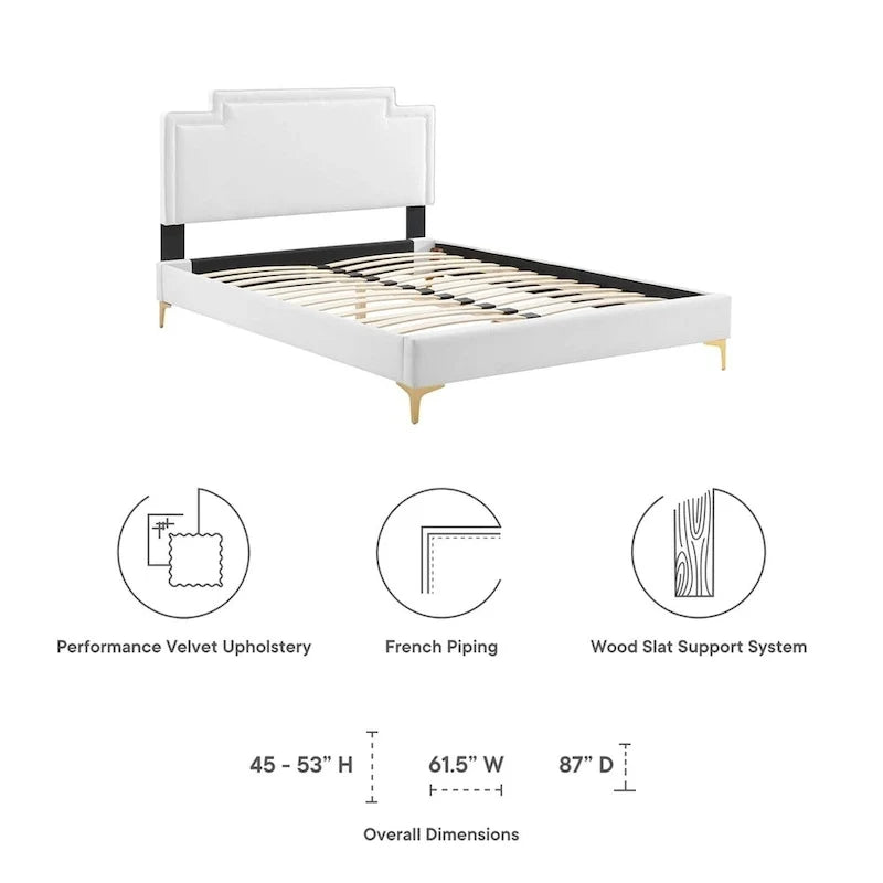 Velvet King Bed