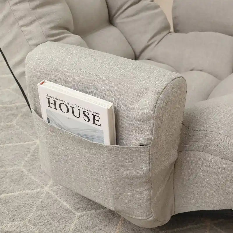 Adjustable Head and Waist,Game Chair,Lounge Chair,360Rotatable Sofa Chair,Rotatable Seat Leisure Chair Deck Chair