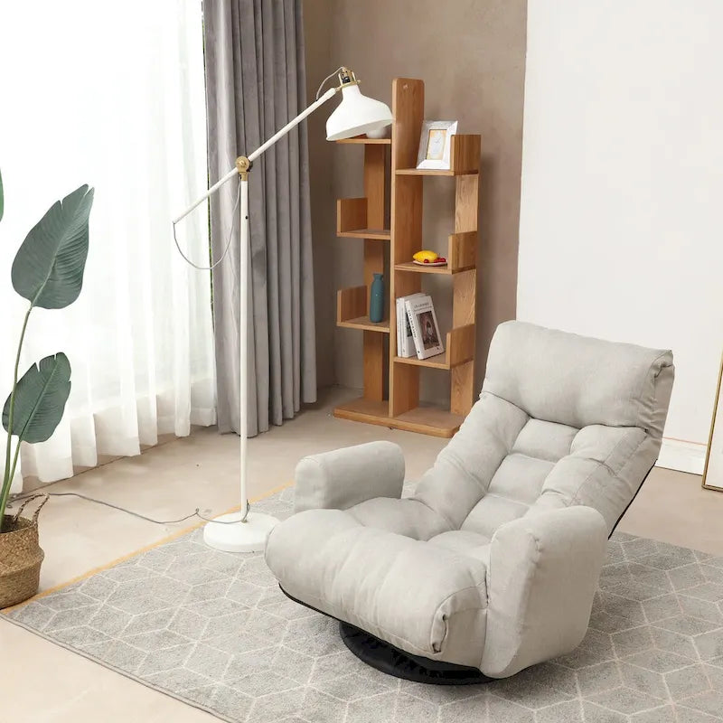 Adjustable Head and Waist,Game Chair,Lounge Chair,360Rotatable Sofa Chair,Rotatable Seat Leisure Chair Deck Chair
