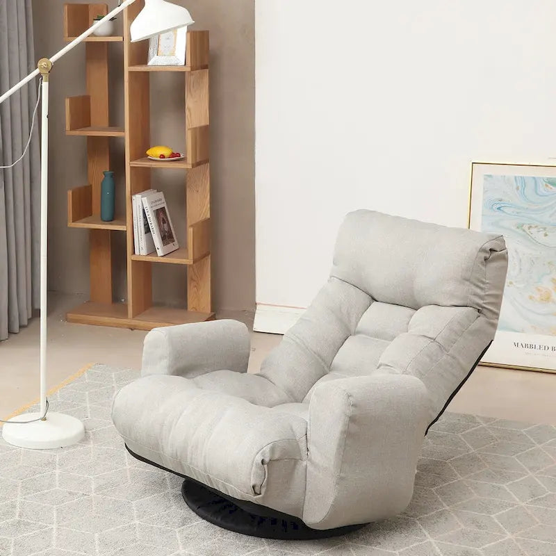 Adjustable Head and Waist,Game Chair,Lounge Chair,360Rotatable Sofa Chair,Rotatable Seat Leisure Chair Deck Chair