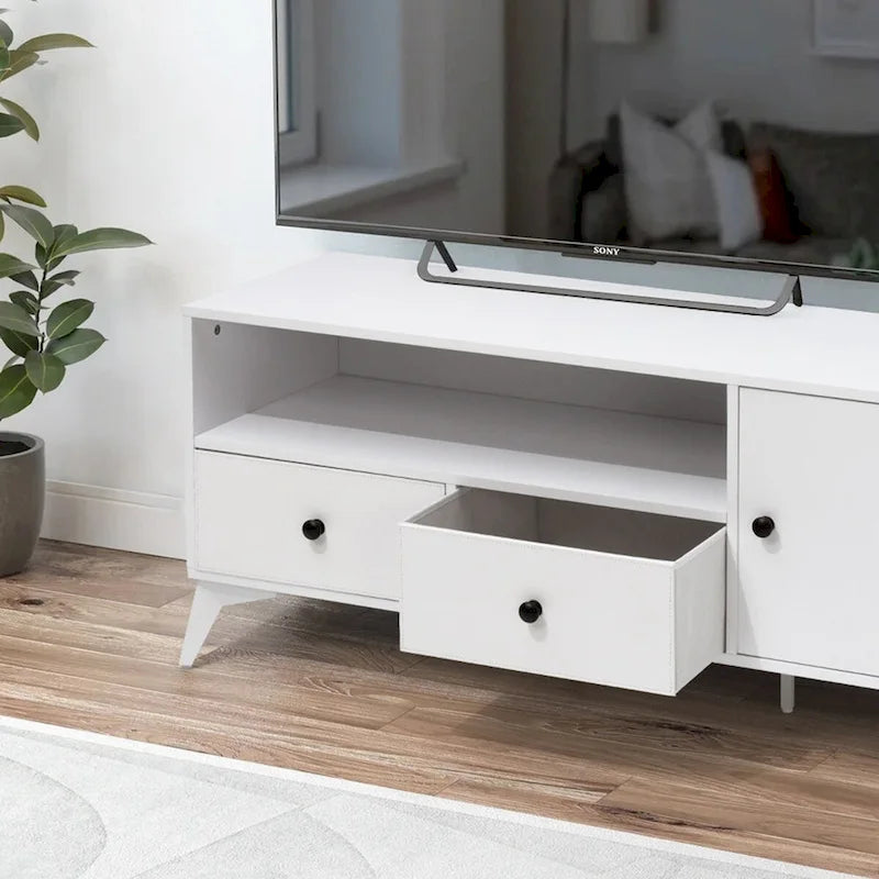 TV Stand/Multifunctional Storage Console – Features LED Lighting and Open Media Storage Space; Ideal as a Gaming and Entertainment Center - Dimensions: 47.24" (L) x 15.74" (W) x 20.47" (H)